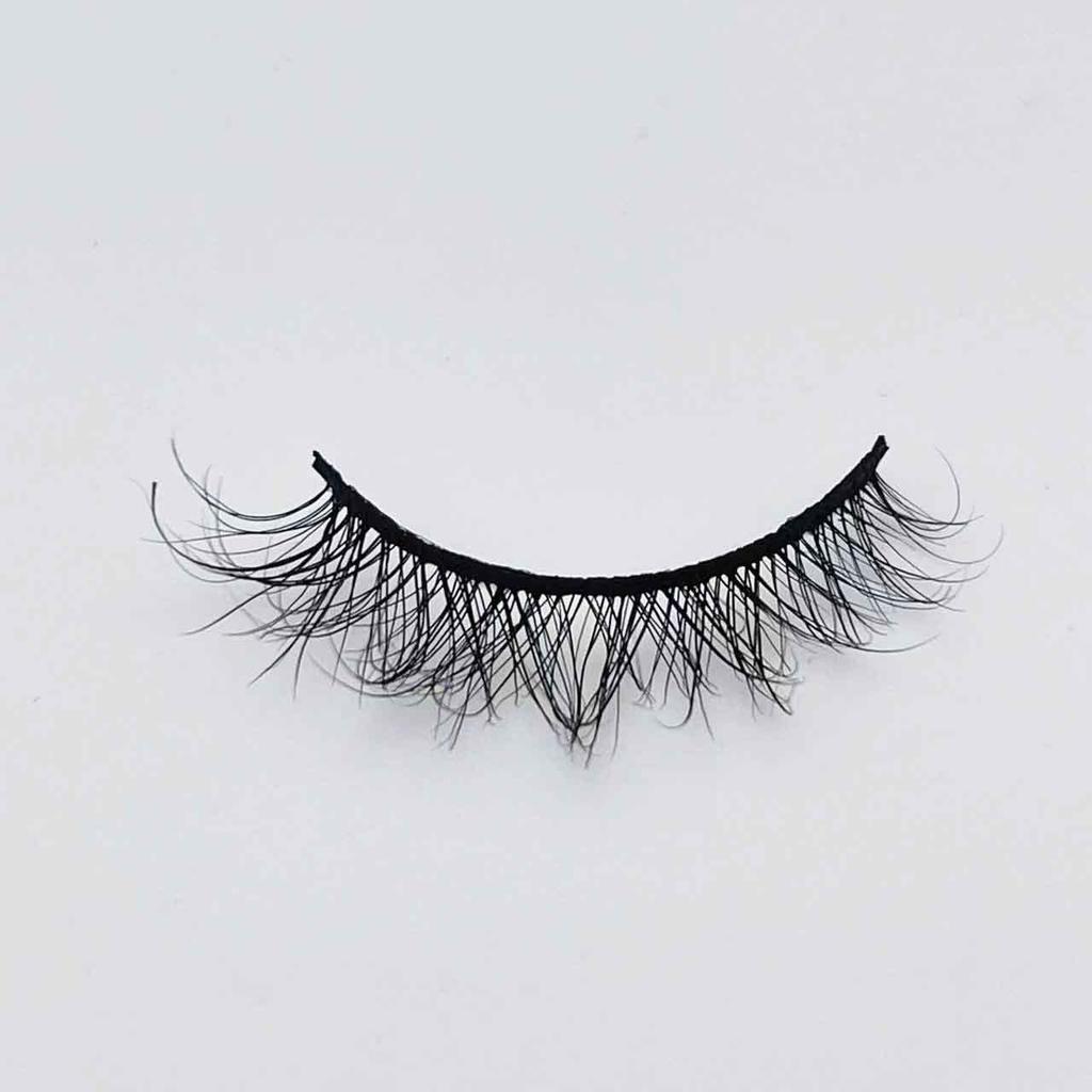 New Product 12mm Natural Mink Hair False Eyelashes European And American Eyelashes Hard Stem Short Eyelashes False Eyelashes