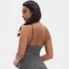 Nessaj Women Sports Vest Backless Gym Fitness Underwear Yoga Bra Sleeveless Running Push Up Tank Top