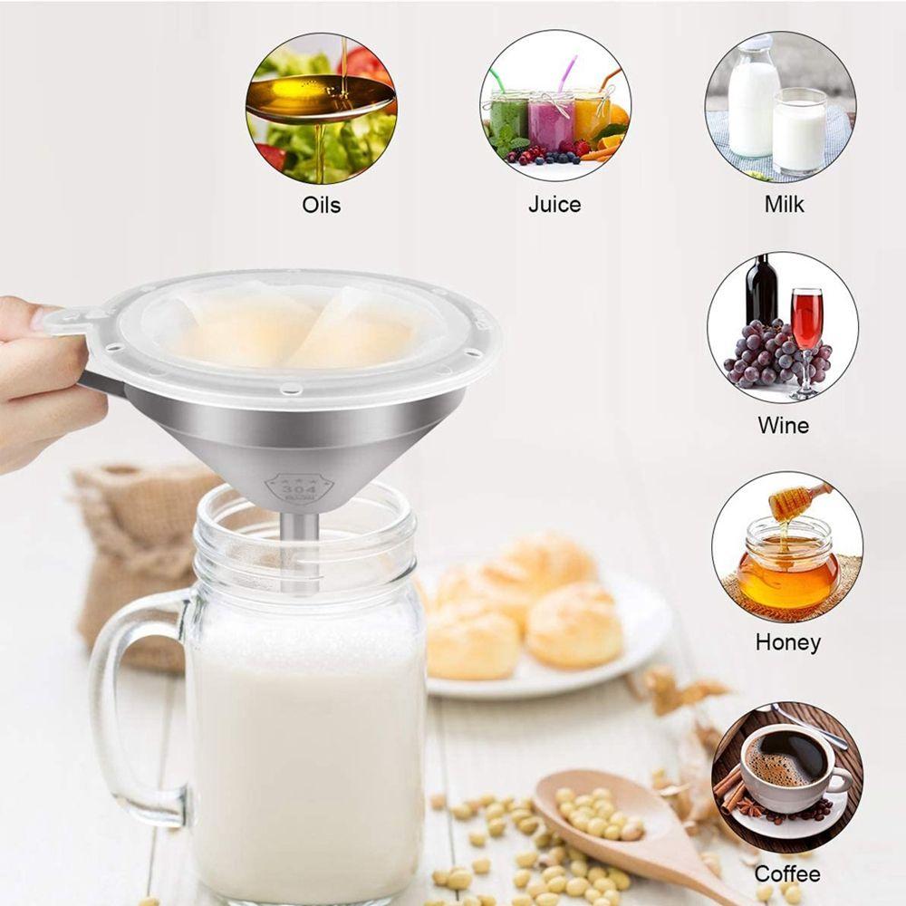 Thick Kitchen Oil  Dispenser Premium Detachable Kitchen Tools Filter Screen Funnel Filter Strainer