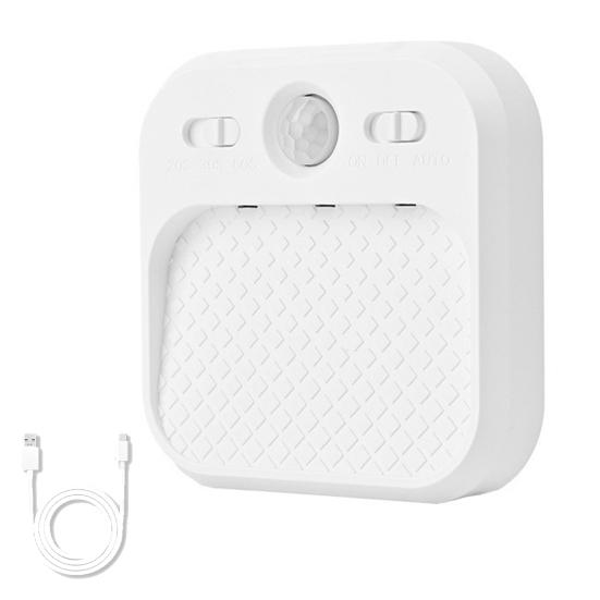 LED Night Light with Motion Sensor Angle Wide Sensing Angle Soft Glow Auto On/Off Rechargeable USB Night Light with 3 Modes