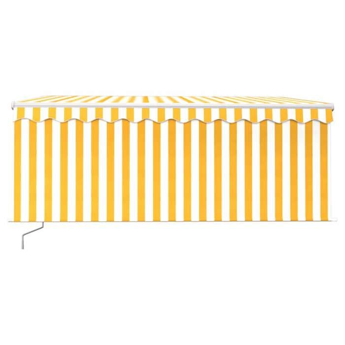Exclusive House - Manual Retractable Awning with Blind 3.5x2.5 M Yellow and White