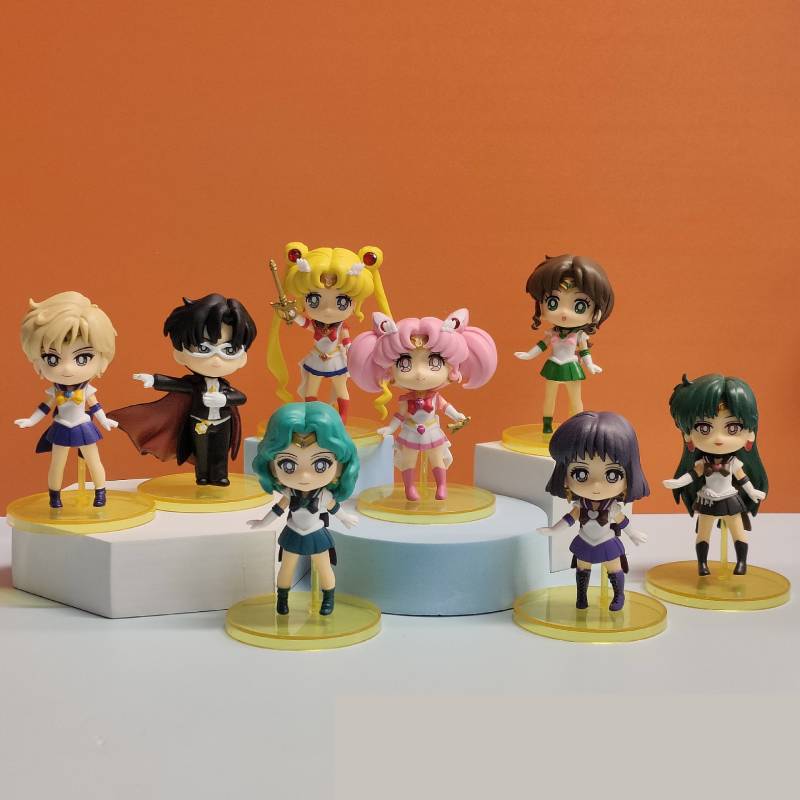 Figures Chibiusa 8pcs Mercur Hino Rei Model Gifts Decoration