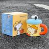 Tasse Designgefühl Souvenirtasse Haushalt niedlich universell Büro Keramik Wasserbecher Frauen mit Deckel