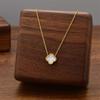 High-Grade Four-Leaf Clover Necklace Light Luxury Titanium Steel Does Not Lose Colour Jewelry Simple Temperament Female Collarbone Chain