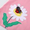 Summer New Girls' Short Sleeve Dress Embroidered Round Neck Knitted Fashion Princess Dress