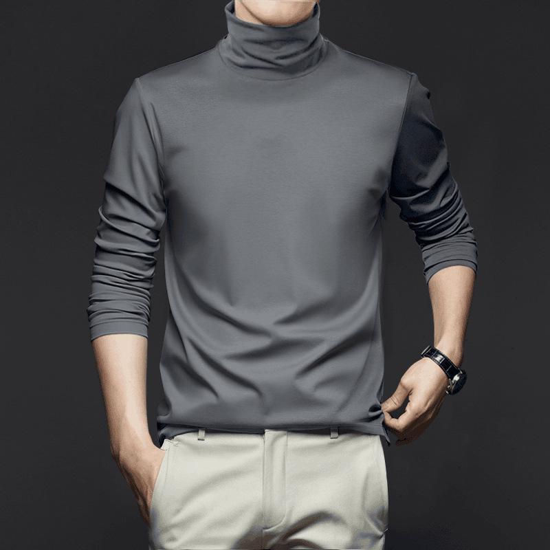 

Мужской антистатический мерсеризованный хлопок с жидким аммиаком, водолазка со средней горловиной, базовый слой - осенне-зимний топ с длинным рукавом. 2XL