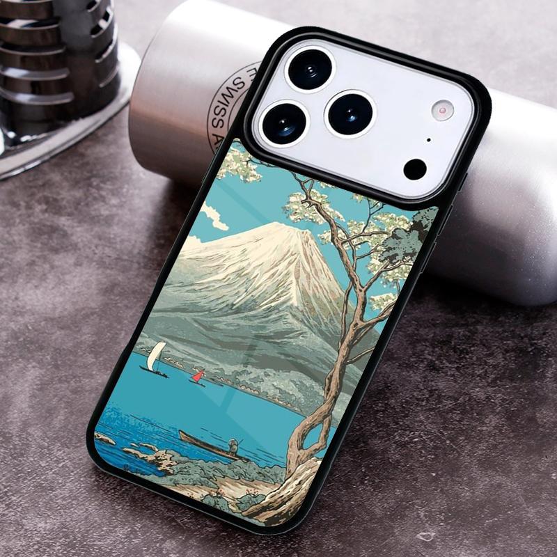 Japanese art Mount Fuji Phone Case for iPhone 17 16 15 Pro Max Air 14 13 12 11 Plus Shockproof Cover