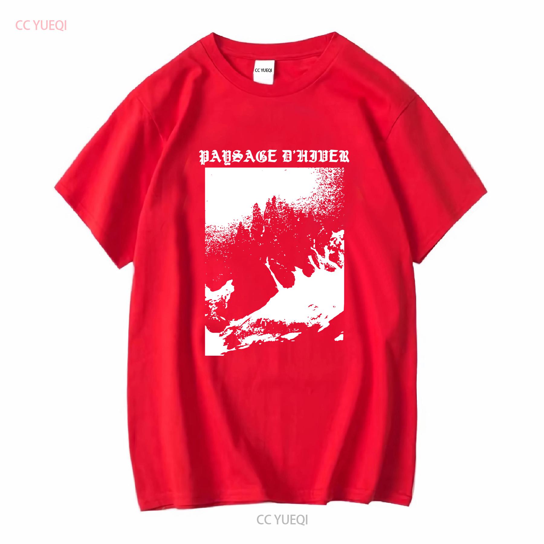 

Paysage dHiver T Shirt black metal gift for fan vintage Washed Stretched Versatile Unisex streetwear Top For Everyday Wear S