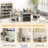 Kids Table and Chair Set, Toddler Table and 2 Chairs Set with 6 Removable Drawers, for Boys Girls Ages 3-8, Light Grey