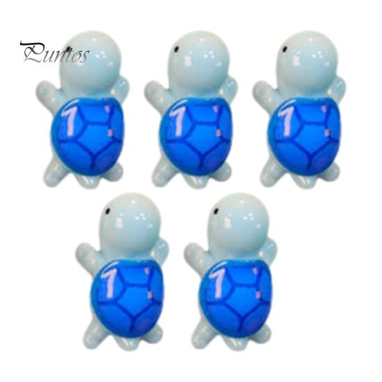 Resin Turtle Decorations 5Pcs Mini Refrigerator Magnet, Colorful Tortoise Fridge Decorative Animal Magnets Home Office Kitchen Locker Accessories