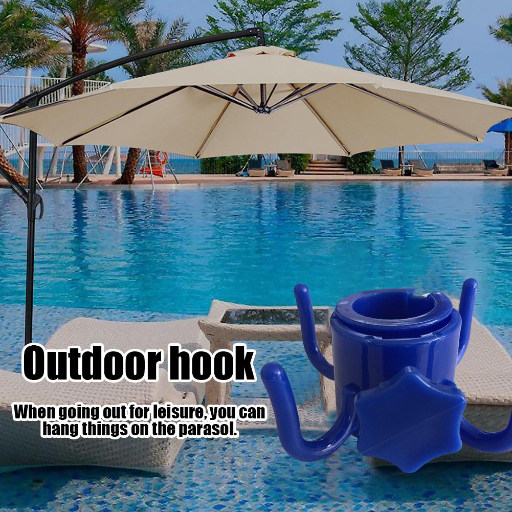 Beach Umbrella Hook 4 Prong Camping Trip Clasp Sunshade Storage Hook Accessories