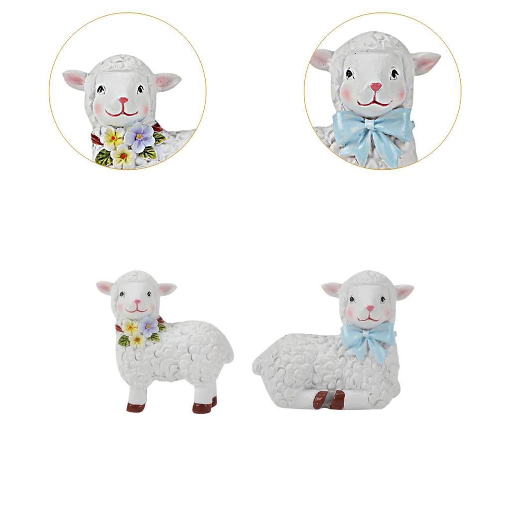 Sheep Statue Garden Accessories Flower Pot Decoration Decorative Craft DIY Gifts Landscape Ornament for Outdoor Flowerpot