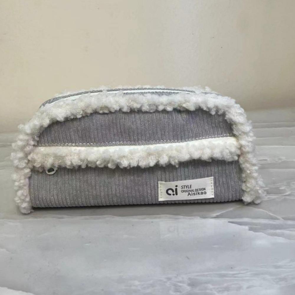 Pen Organizer Pen Bag High Capacity Corduroy Pencil Bag Simplicity Stationery Storage Bag  Student