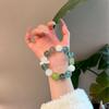 Natural Green Fluorite Snowflake Phantom Xiuyu Beaded Bracelet Handmade Round 16mm Womens Elegant Minimalist Jewelry