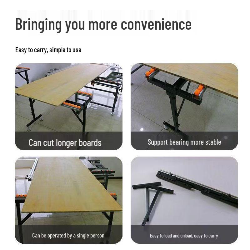 Adjustable Folding Roller Support Stand for Table Saw and Woodworking