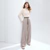 Betu Women's 2025 Winter Loose Fit Wide-Leg Pants with Color-Block Waist