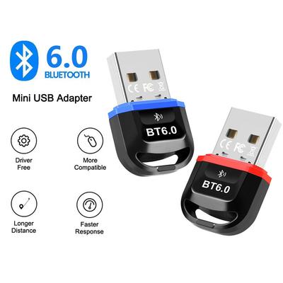 Bluetooth 6.0 Adapter Trådlös Ljudsändare Mottagare USB-Dongel för Bil Hörlurar Högtalare Drivrutinsfri För Windows 8.1/10/11