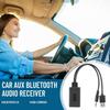 Car Receiver Bluetooth Aux Adapter 3.5MM/0.14IN Car Bluetooth Receiver for Speeding Highly Transmissing Without Distortion Aux Wireless Adapter