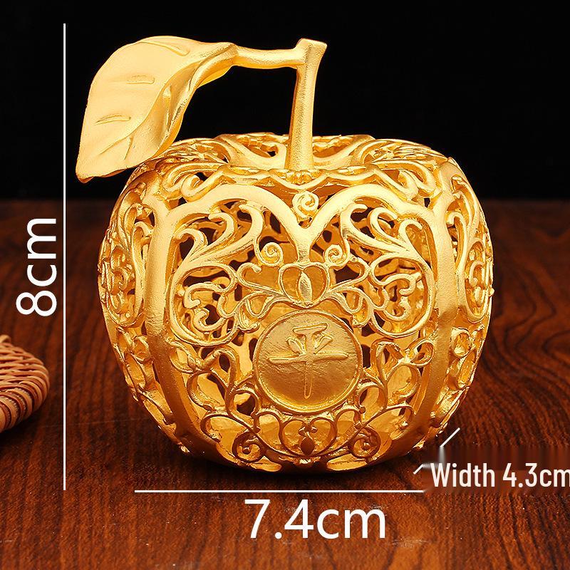 

Металлическое украшение «Яблоко» из сплава: Полый дизайн для гостиной или кабинета - Креативный подарок ручной работы для мужчин и женщин