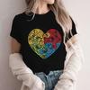 Autismus Akzeptanz Liebe Shirt für Frauen Neurodiversität T-Shirts Autismus Bewusstsein T-Shirt Jeder kommuniziert anders Shirt Y2k Oberteile