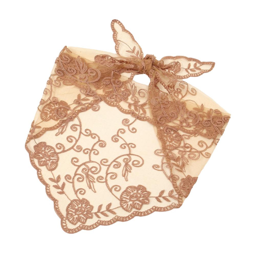 

Тонкий кружевной платок для волос Ins, ажурная женская кружевная бандана, модная ретро треугольная повязка на голову, лето Style 8