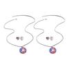 USA 250th Anniversary Jewelry for Women American Flag Necklace And Patriotic Earrings Set 1776-2026 Collectible Gift for Men Women