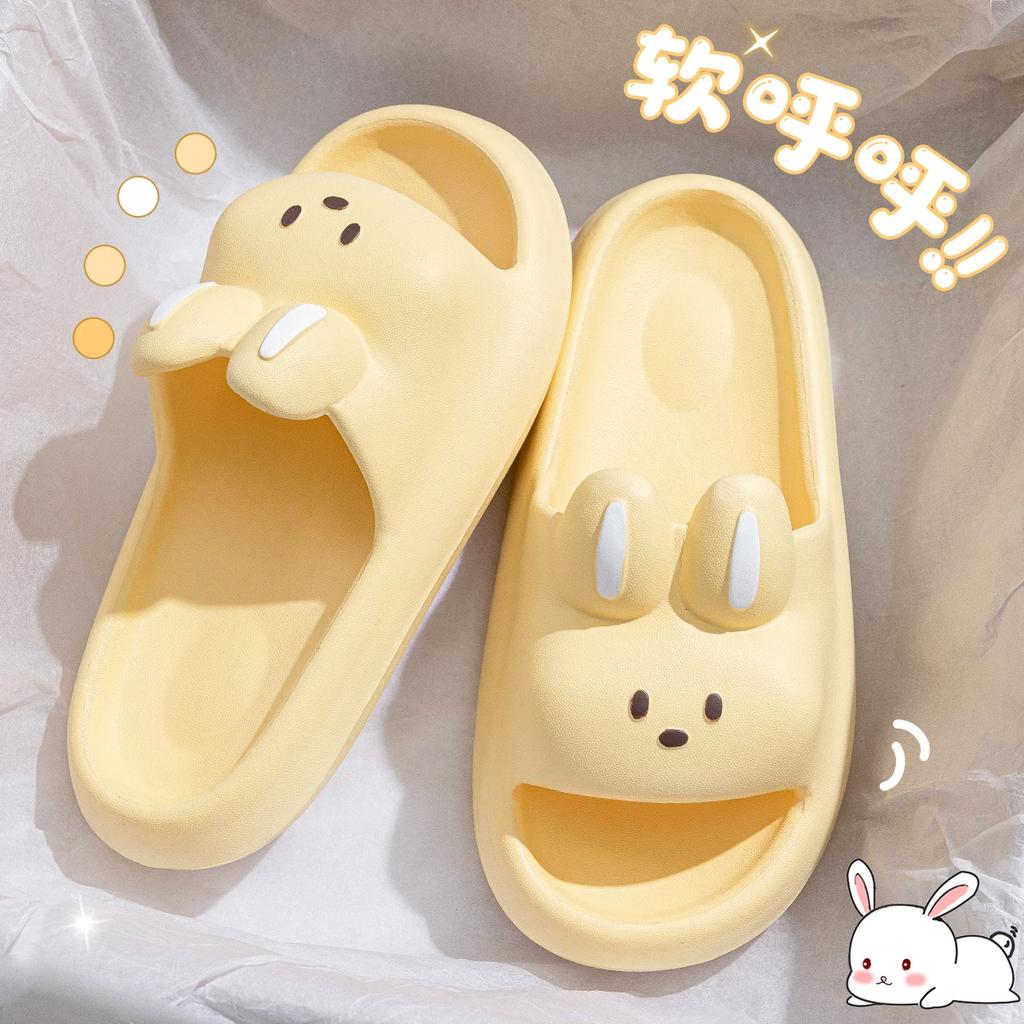 Fashion Pillow Rabbit Slippers for Women and Men | House Slides Shower Sandals | Extremely Comfy | Cushioned Thick Sole 2025