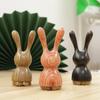 Green Sandalwood Lotus Head Massage Comb - Cute Rabbit Design for Women's Eye Acupoint and Meridian Relief.