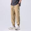 Summer Men's Clothing European and American New Tied Overalls Tethered Closed Placket Ruffian Handsome Straight Trousers