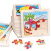 11X11CM Dětské dřevěné puzzle Kreslené zvíře Doprava Tangram Dřevěné puzzle hračky Vzdělávací puzzle hračky pro děti Dárky