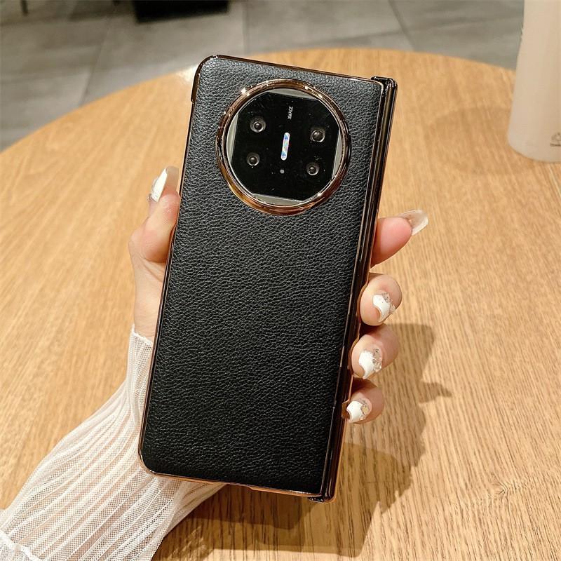 Luxury Electroplated Leather Case Mate X5 X3 Foldable Phone Full Coverage Shockproof Magnetic Stand