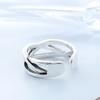 925 Silber Überlappende Damenringe Ehering Party Hochwertiger Schmuck Damen Accessoires Schmuck Allergieprävention