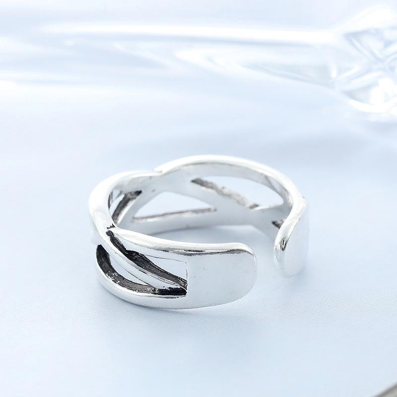 925 Silber Überlappende Damenringe Ehering Party Hochwertiger Schmuck Damen Accessoires Schmuck Allergieprävention