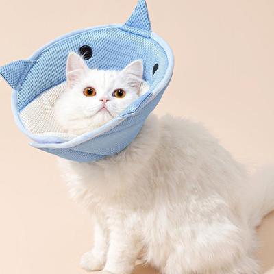 Yousheng Cat Cone Collar Comfortable Prevents Biting Licking Adjustable Breathable Cat Collar for Post-Surgery or Injuries