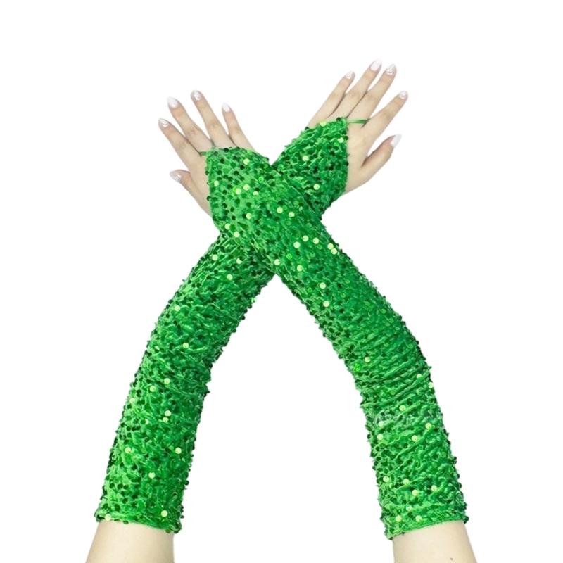 Eleganti Guanti Lunghi con Paillettes Stile Francese per Matrimoni, Balli di Fine Anno per Donne e Ragazze Tema Anni '20 Opere Musicali Danza