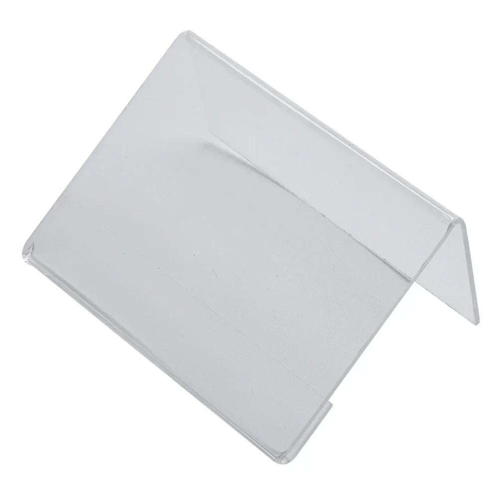 20pcs 5x7.5cm Acrylic Sign Display Stand Plastic TransparentPrice Of Business Card Label Stand Desktop Business Card Holder