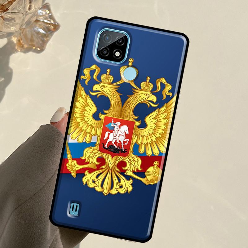 Russia Flag Coat Arms For Realme 13 11 10 12 14 Pro Plus GT 5 6 6T GT7 Pro C67 C61 C53 C51 C21Y C25S C75 C55 Case
