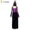 Elegant Purple Crowned Witch Vampire Cosplay Outfit For Halloween Celebrations