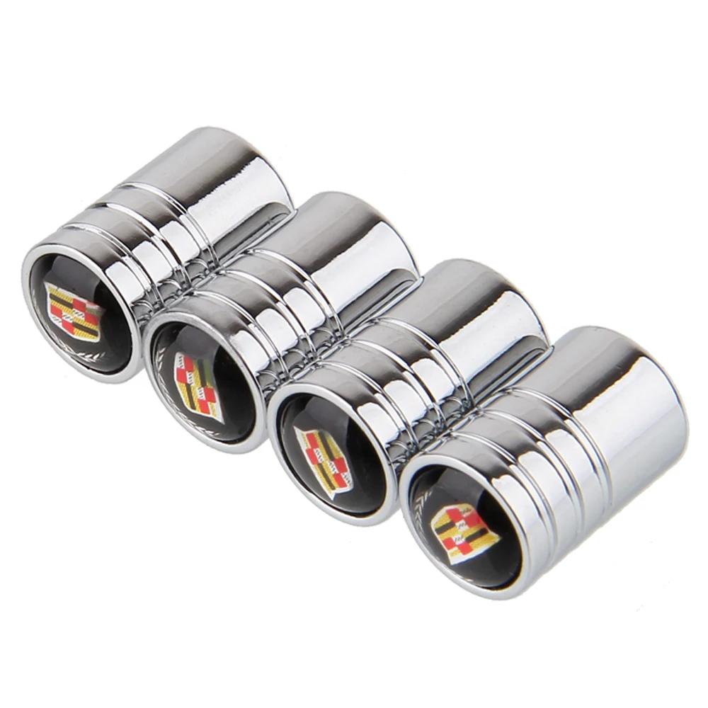 4PCS Alloy Car Wheel Tire Valve Stem Caps Covers For Cadillac ATS BLS CT4 CT6 CTS EXT SLS SRX STS XLR XT4 Escalade Deville DTS