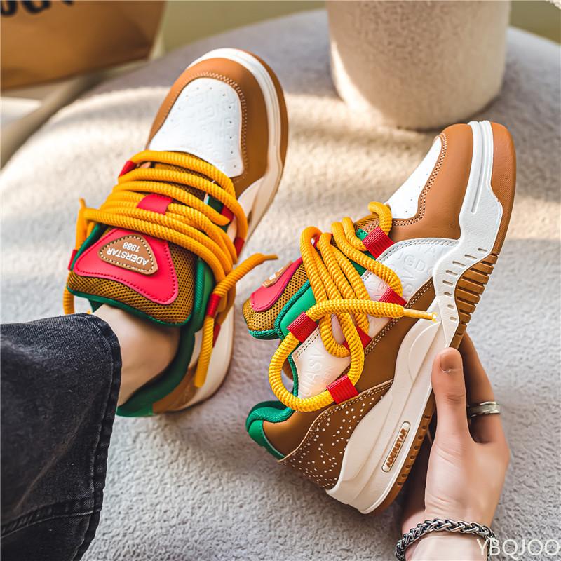 

Men s Shoes Versatile Thick Sole Height Increasing Trend New Sports Leisure Retro Niche Design Vulcanized Board Shoes Sneakers 44