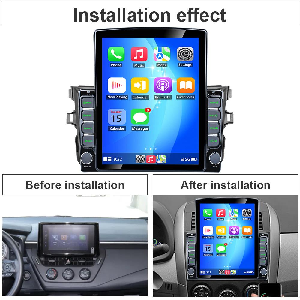 Android 12 For Toyota Corolla 10 E140 E150 2006- 2013 Android Car Radio Multimedia Video Player AI Voice CarPlay Stereo
