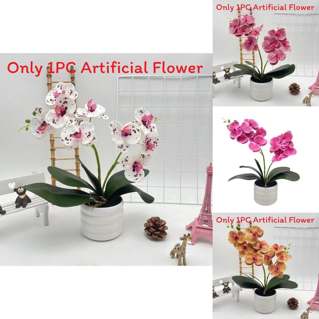 Phalaenopsis Artificial Flower Plant Pot For Wedding Decor And Photography Indoor Outdoor Display