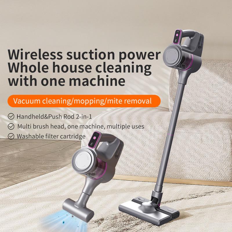 High-Power Wireless Vacuum Cleaner with Multi-Function Suction, Mopping, and Dust Mite Removal for Home Use