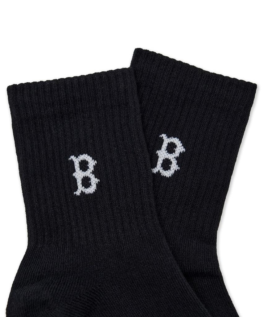Emelbi Daily Small Logo Mid-Calf Socks 3-Pair Set Mlb (Melange Grey)