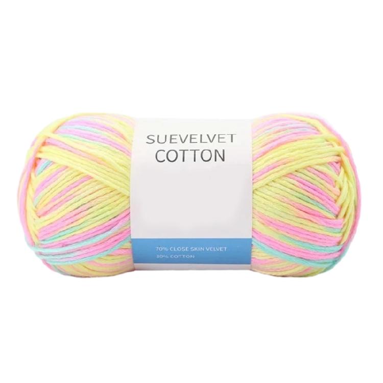 Mixed Color Cotton Yarn Handmade Hat Crochet Thread Supplies Knitting Yarns