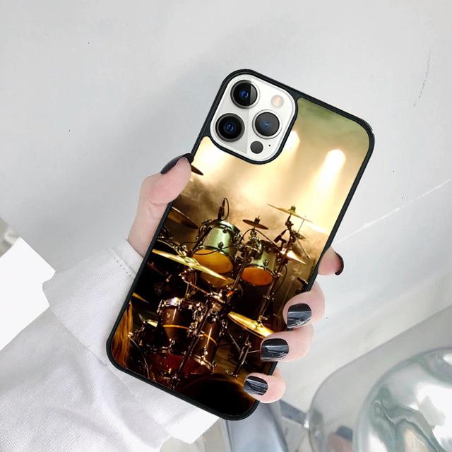 Musical Instrument Drum Phone Case Cover For for iPhone 17 Air 15 16 14 11 12 13 Pro MAX Plus