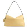 Coach Chelsea 36 Lettering Embossed Metal Hardware Push Lock Closure Calf Leather Shoulder Bag Large Women's Vanilla