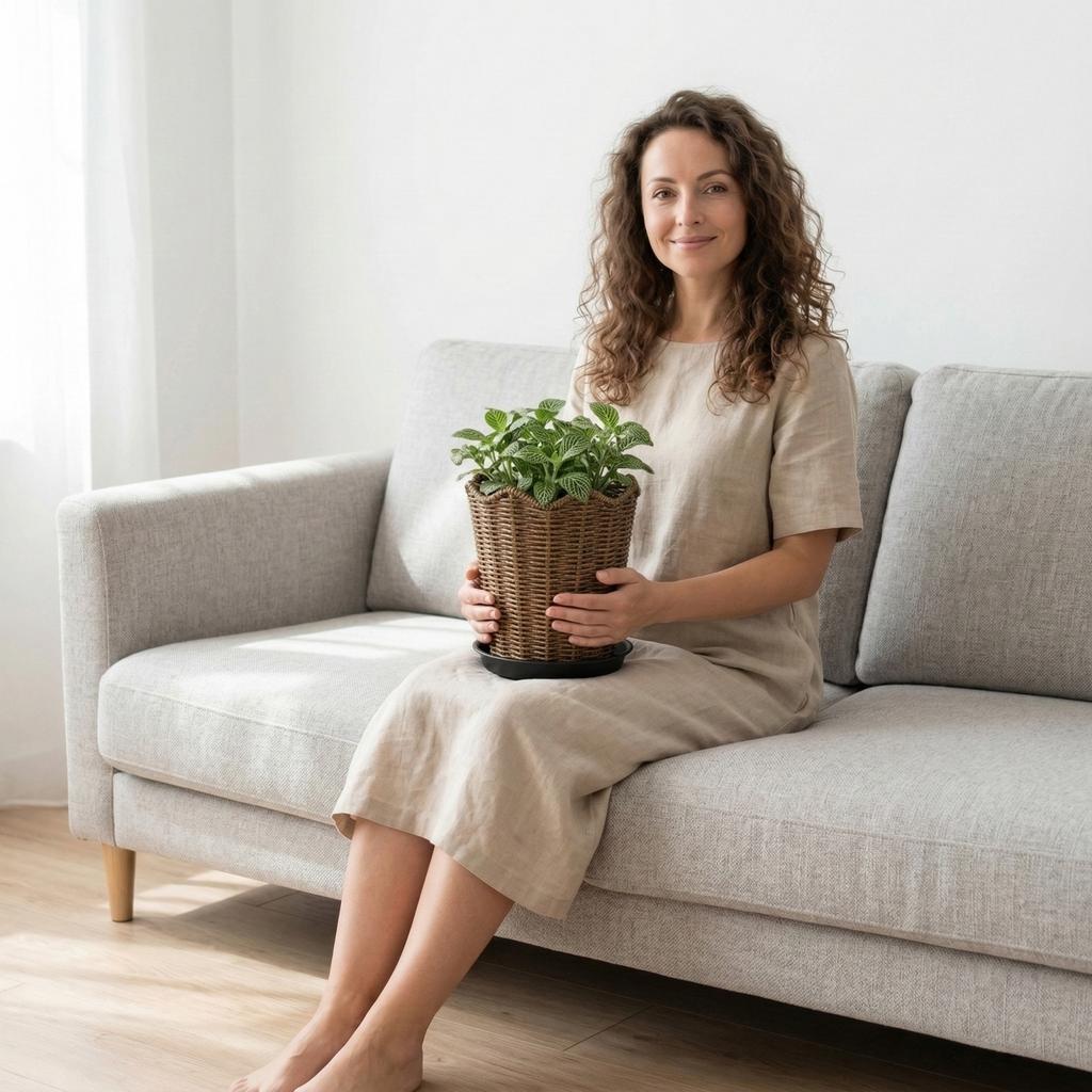 Woven Flower Pots For Home Decoration, Potted Plants