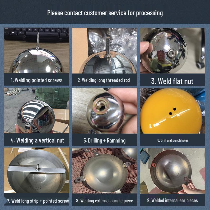 Stainless Steel Mirror Polished Hollow Ball - Large Decorative Sphere