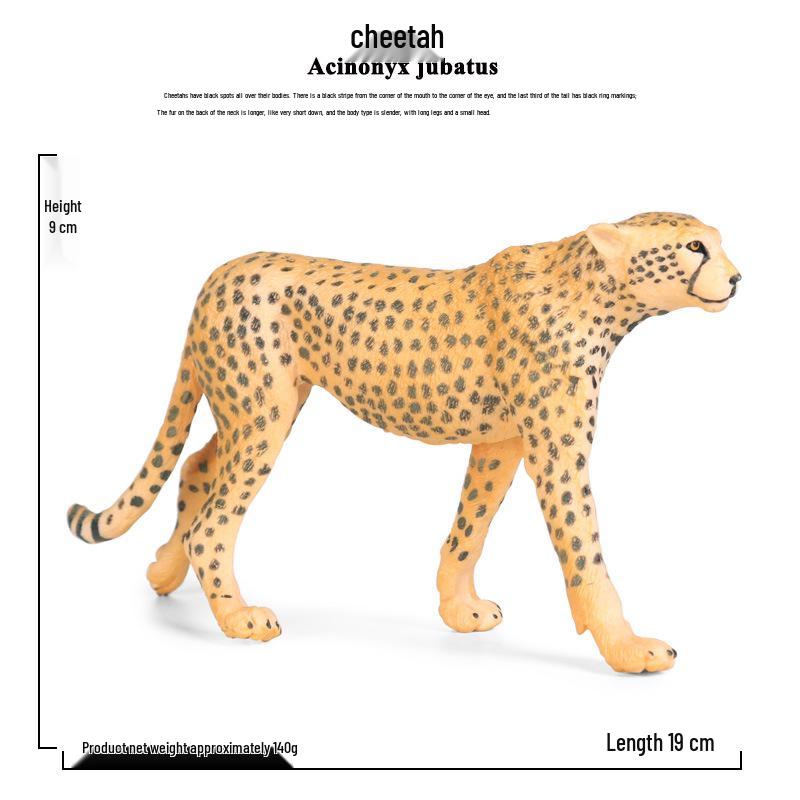 Wild Animal Figurine Set: Jaguar, Cheetah, African Leopard for Kids